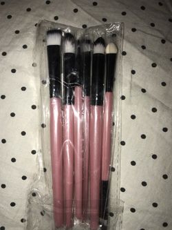 Pink handle makeup brush set pack