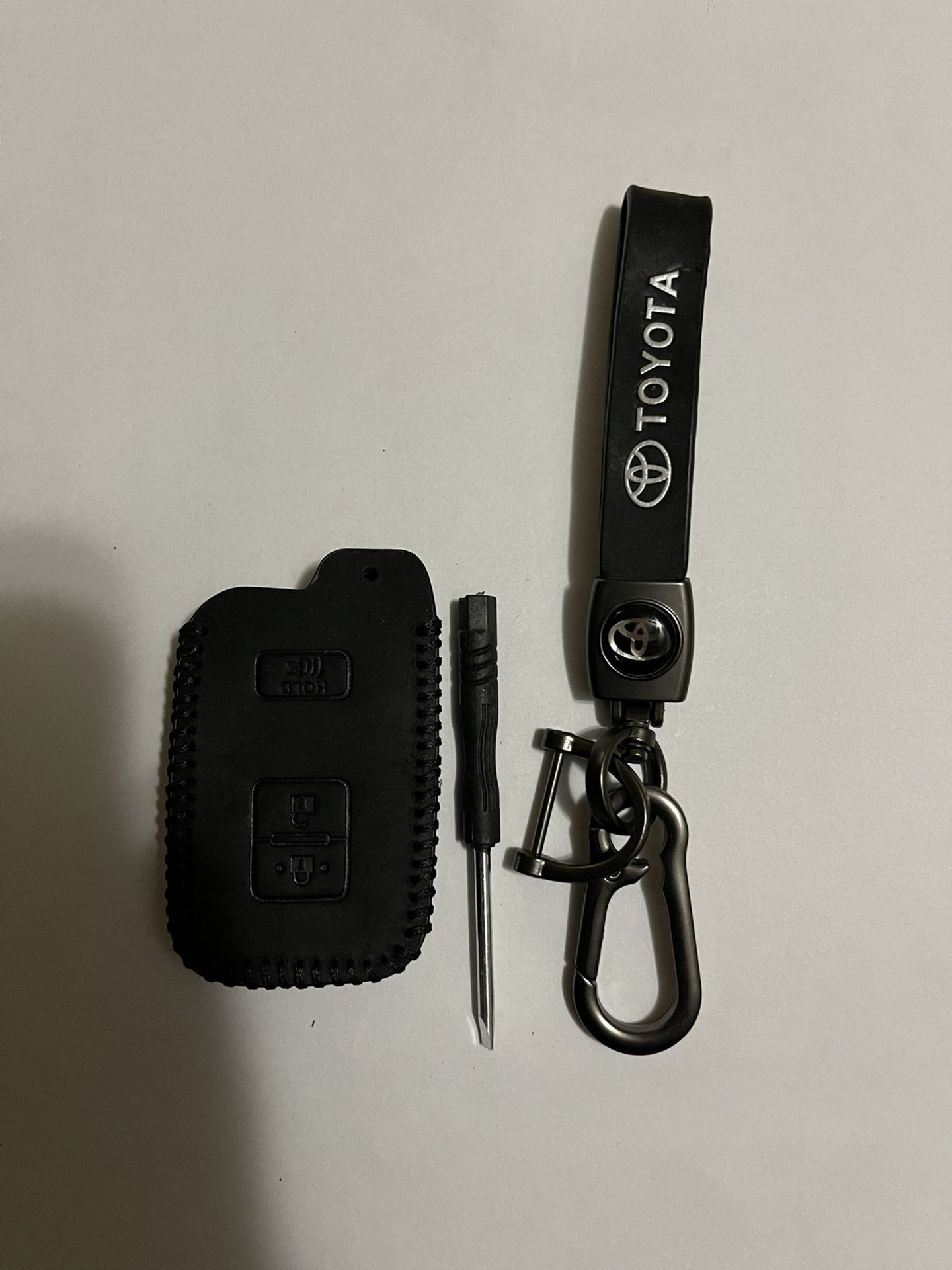 Leather Car Key Fob Case For Toyota 4Runner Tacoma Rav4 Prius Highlander Avalon