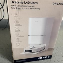 Brand New Sealed DREAME L40 Ultra Robot Vacuum Self Emptying, 11,000Pa Suction Robot Vacuum and Mop Combo with Auto Cleaning Dock, 149℉ Mop Washing