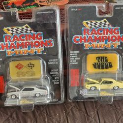 Racing Champions Mint 1969 Pontiac GTO & Chevy Chevelle SS Lot of 2 Cars 1/64