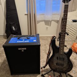 Bass Guitar (Sterling Sting Ray34HH) Like New