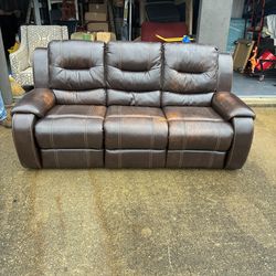 Brown Leather Couch