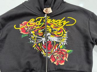 Ed Hardy Tiger & Roses Zip-Up Hoodie Youth