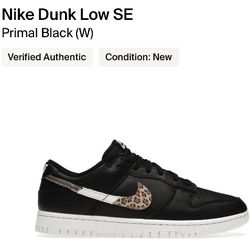Nike Dunk Low Primal Black Womans Size 8