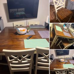 Table With 6 Chairs $200.   As Is (Tall) $200