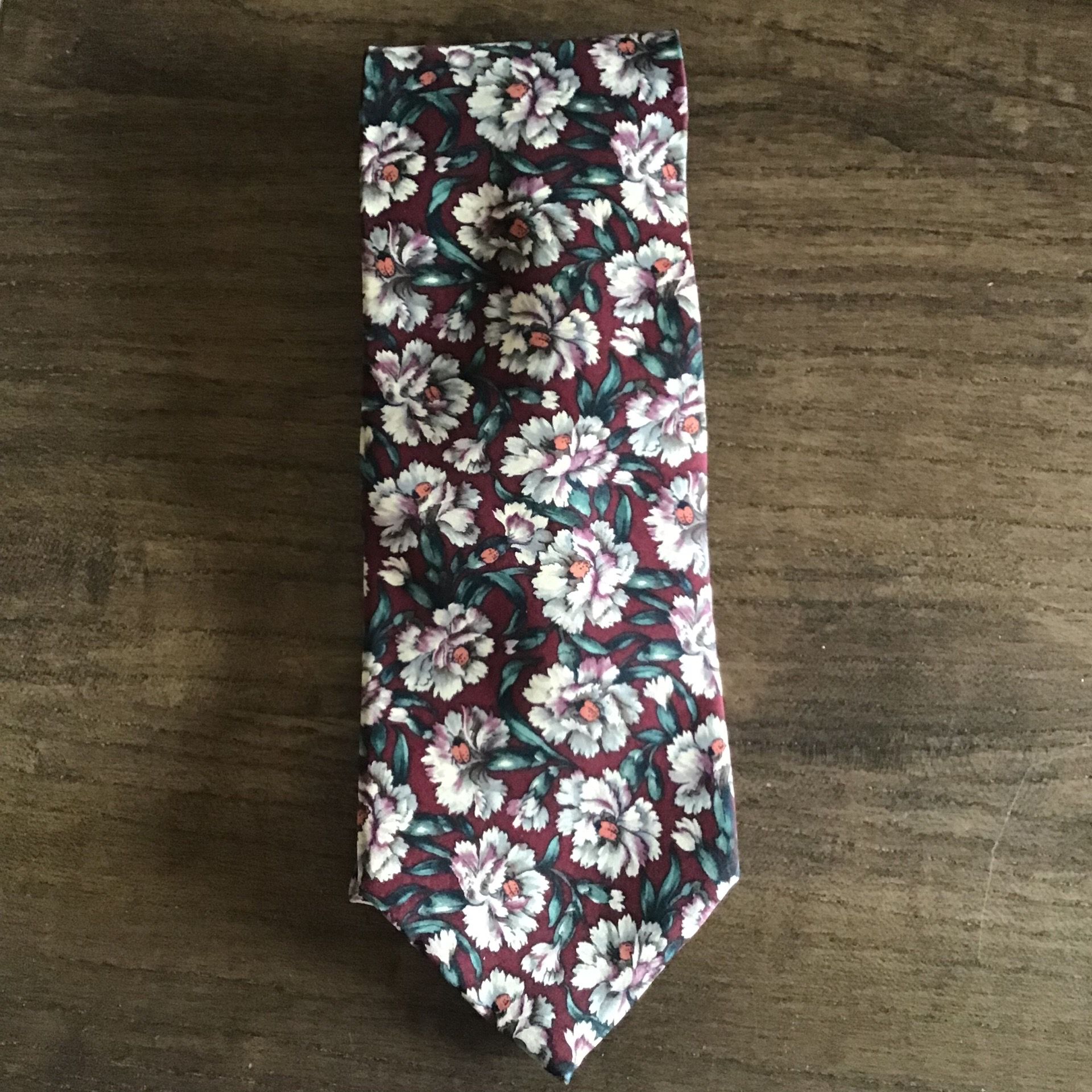 Vintage Christian Dior 100% Silk Floral Tir