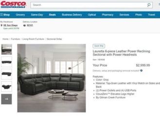 Lauretta 6-piece Leather Power Reclining Sectional with Power Headrests