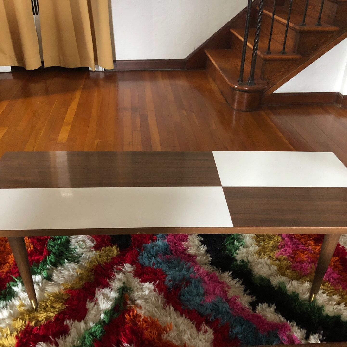 Mid century modern coffee table and matching side table