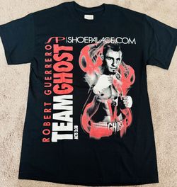Robert THE GHOST Guerrero - Shoe Palace Boxer / Boxing Black & Red Shirt - Size Medium BRAND NEW