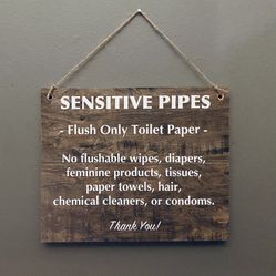 Septic Tank Bathroom Toilet Sign 