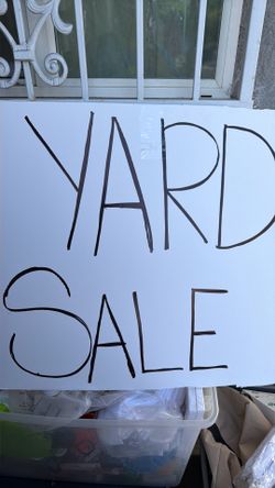 Yard sale Saturday & Sunday 13/14