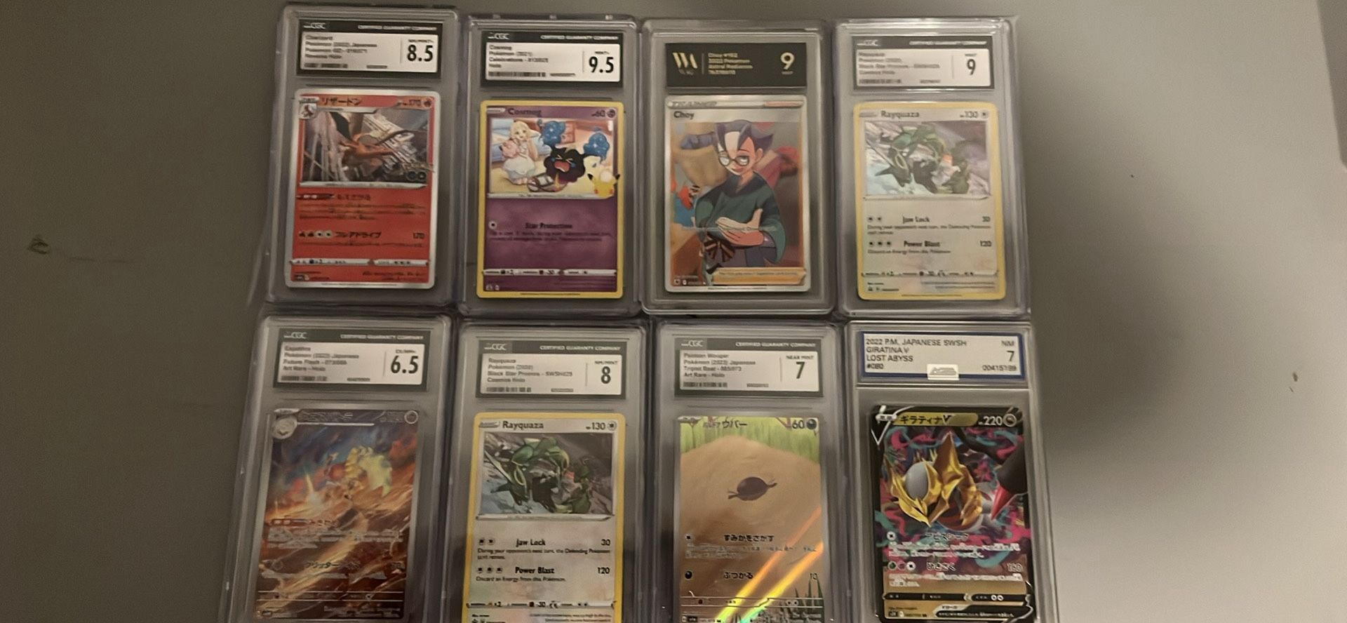 8 Graded Pokémon Slabs