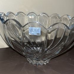 🎄 Holiday Entertaining! Mint Condition! Rare Vintage Mikasa Swirl-Pattern Crystal Bowl. $25 OBO