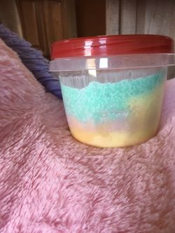 Rainbow floam slime and regular rainbow slime large containers