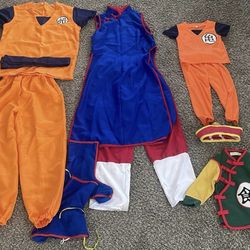Set of clothes custom family Dragon ball, Goku (XL),Milk/Chi-Chi (L),Gohan orange (5) and green (3)