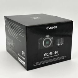 Canon EOS R50 4k video Mirrorless camera with RF S18-45mm F/4.5-6.3 is STM lens 