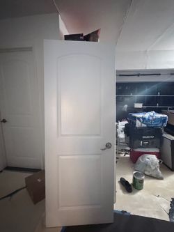 White Interior Door with Lever Handle