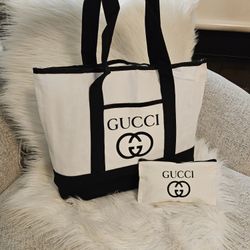 Canvas Totebag.+ Matching Pouch 
