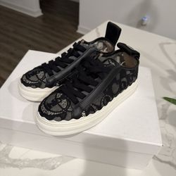 CHLOÉ - Lauren Sneaker Size 36W BLACK