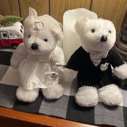 Bride And Groom, Teddy Bear Is Adorable