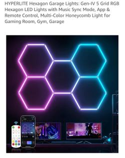 New box - HYPERLITE Hexagon Garage Lights - $75 cash firm