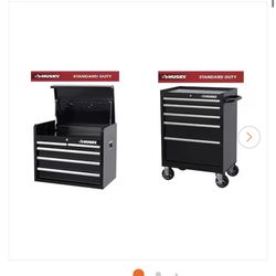 Husky 27 in. 5-Drawer Rolling Tool Cabinet and 26 in. 5-Drawer Top Tool Chest Combo