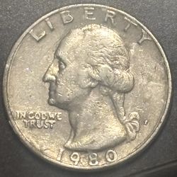 1980 P Double Error Quarter
