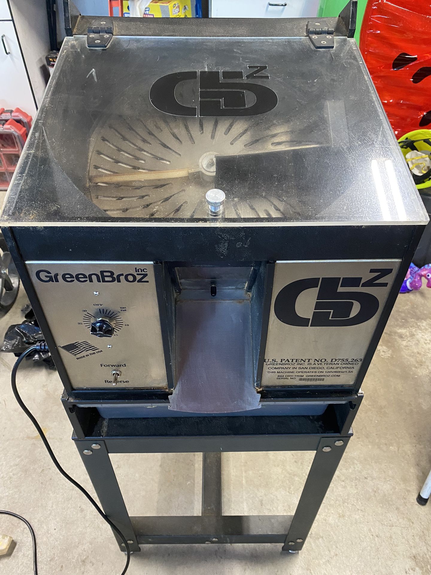 Green Broz Model 844 Dry Trimming Machine Table Top Green Brothers Trimmer