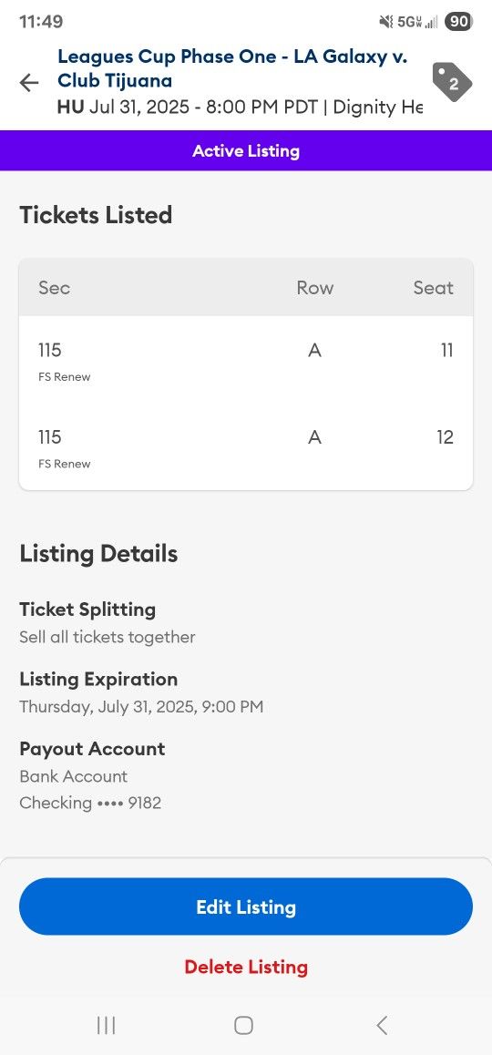 Club Tijuana Vs LA Galaxy July 31, 2025
