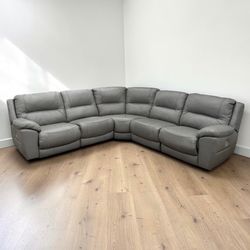 ELECTRIC LEATHER MODULAR SECTIONAL COUCH ***FREE DELIVERY ***