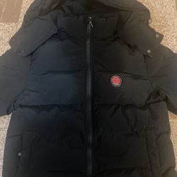 Trapstar red puffer jacket detachable (USED) (Size M)