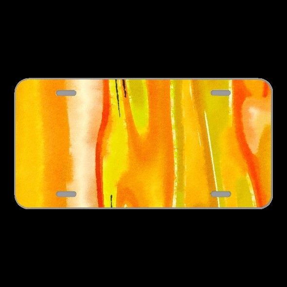License Plate Novelty Car Front Watercolour Watercolor Paint Painted