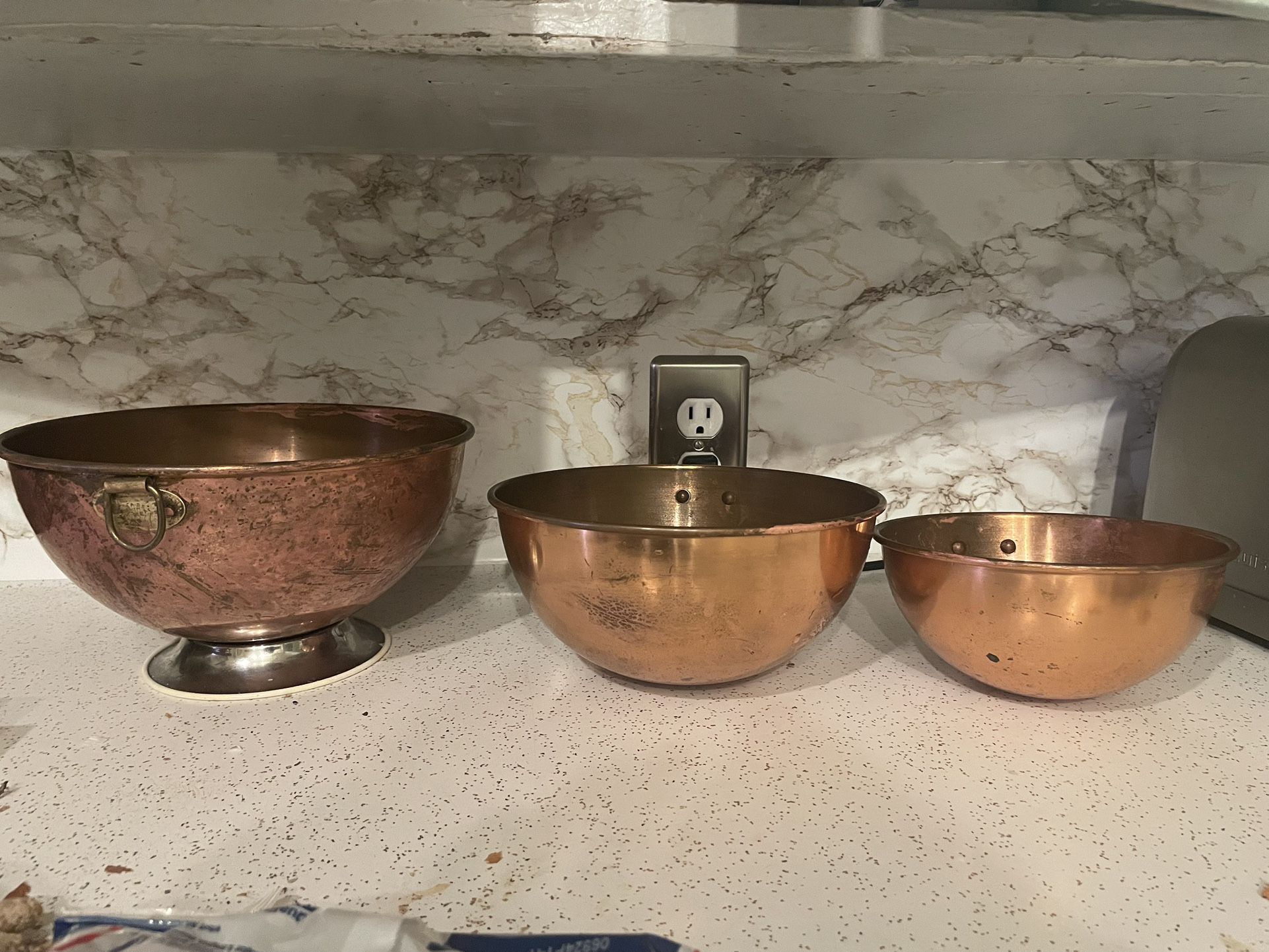 Copper mixing Bowls (3)