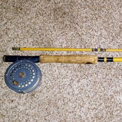 8'1/2 Foot Eagle Claw Starfire NO. SFFP82428  Fishing Fly Rod &amp; Reel.Wright &amp; McGill company Denver Colorado includes Precision Fly Reel. See 