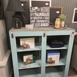 Farmhouse Distressed Wood Cabinet / Entryway Console Table / Storage