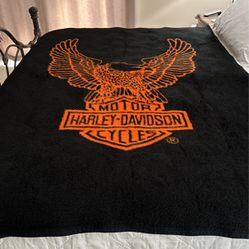 Vintage Harley Davidson Throw