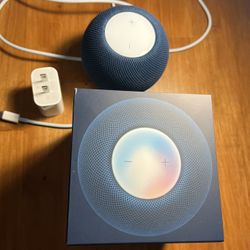 Apple HomePod Mini (color Blue) 2021 Model/ Apple Power Charger (5W)