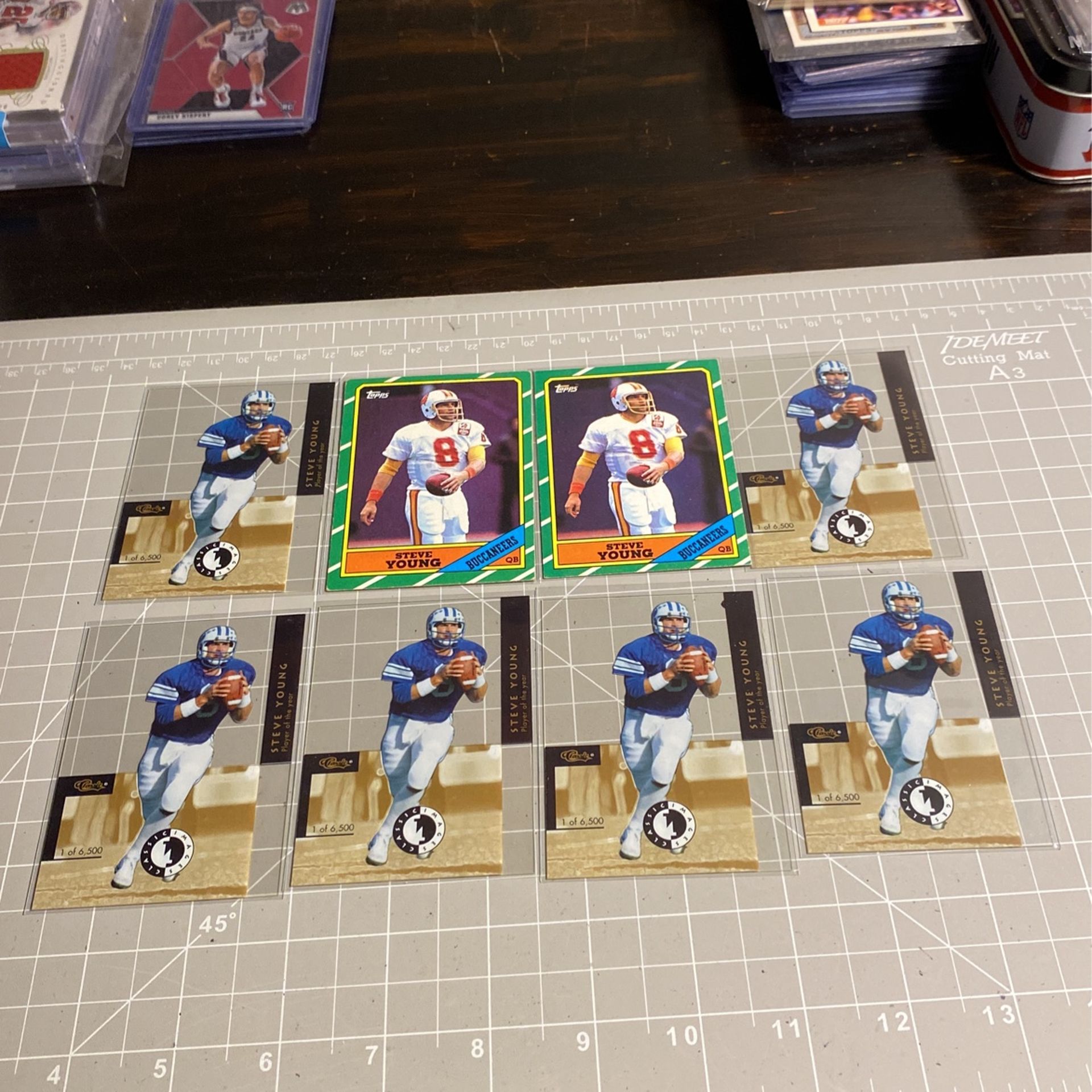 Steve Young Rookie Card Lot (8) Cards