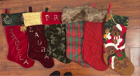Set of 6 Traditional Christmas Stockings