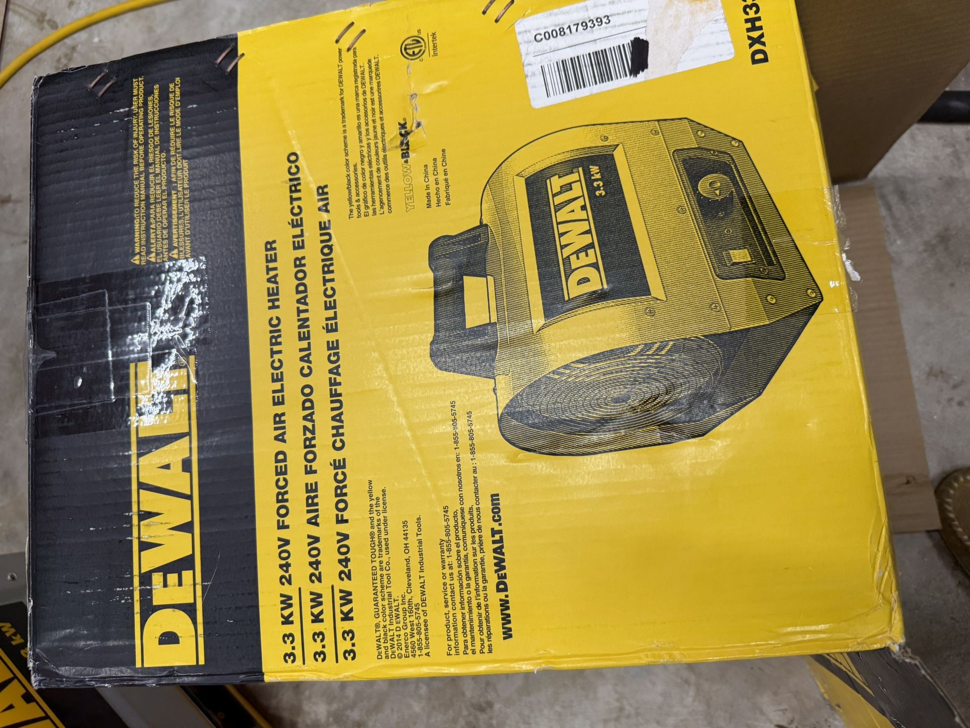 Dewalt 240V Electric Heater - Main Image