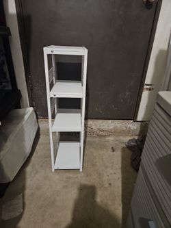 White metal Shelves