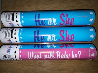 Gender Reveal Poppers (blue confetti)