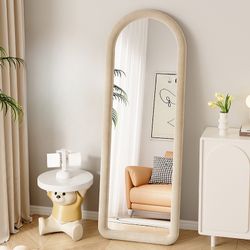 Arch Mirror Flannel Standing Mirror 