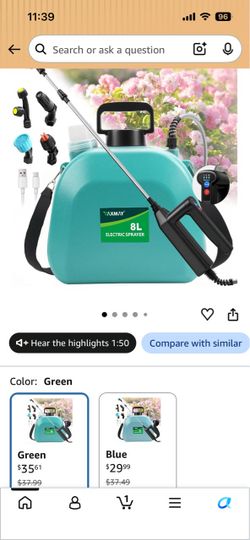 Battery powered sprayer