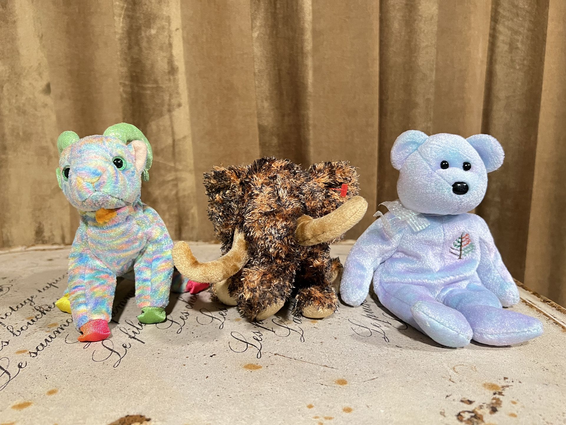 Ty Beanie Buddy Buddies Classic Elephant Plush 3 pieces