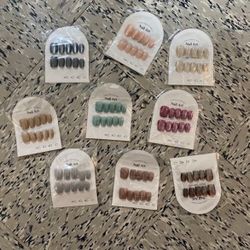 9 Sets Size M New Press On Nails 