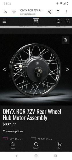 Onyx cty2 bike back motor and wheel