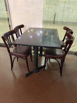 Black Laminate Restaurant Tables and Chairs