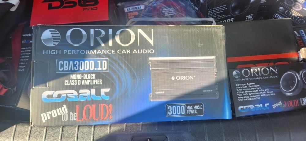 New!! Orion COBALT 3000w 1ch Amplifier 