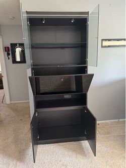 Glass Display Case with Light